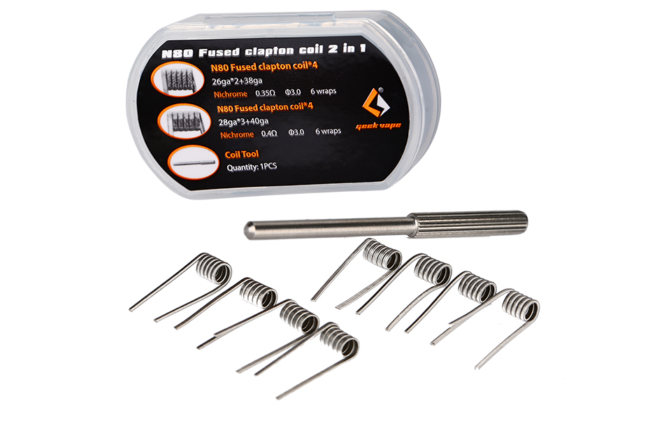 8pcs GeekVape N80 Fused Clapton Coil 2 In 1