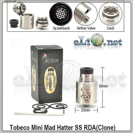 [Tobeco] Mini Mad Hatter RDA - Обслуживаемый атомайзер для дрипа.
