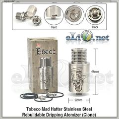 [Tobeco] Mad Hatter RDA - Обслуживаемый атомайзер для дрипа. Безумный Шляпник.