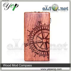 Compass / USA Wood Box Mod (Clone) - деревянный механический мод под 2 аккумулятора