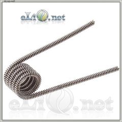 0.6 ohm Kanthal Clapton coil kit, готовая намотка, спираль + коттон.
