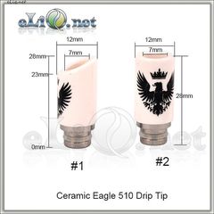 510 Керамический дрип-тип c изображением орла. Ceramic Eagle Drip Tip