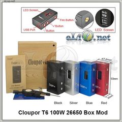 Cloupor T6 100W 26650 Box Mod - боксмод вариватт.