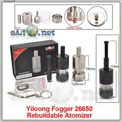 Yiloong Fogger 26650 Rebuildable Atomizer. Обслуживаемый атомайзер, оригинал. Большой Фоггер.