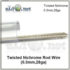 Twisted Nichrome Rod Wire (0.3mm, 28ga) - Скрученная нихромовая проволока.