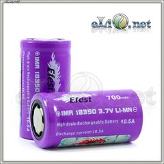 [7-10.5A] Efest IMR 18350 700mah (Purple) 2014 - flat top - Высокотоковый аккумулятор с плоским верхом