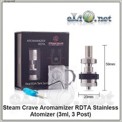 Steam Crave Aromamizer RDTA - обслуживаемый атомайзер-танк для дрипа. Аромамайзер. (3 мл, 3 стойки)