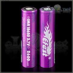 [40A] 2600mah Efest Purple IMR18650  - flat top - Высокотоковый аккумулятор, без защиты, с плоским верхом.