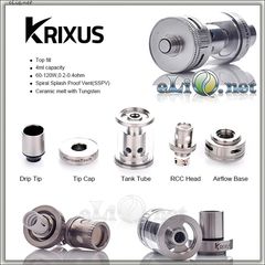HorizonTech Krixus Ceramic Coil Tank - сабомный атомайзер с керамической спиралью.