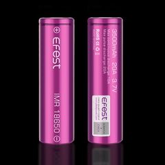 [20A] 3500mah Efest Purple IMR18650  - flat top - Высокотоковый аккумулятор без защиты.