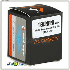 Широкий прямой дрип-тип из делрина на GeekVape Tsunami 22/24 RDA.