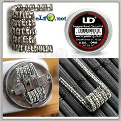 UD SS 316L Staggered Fuse Clapton Coil [26Ga+Ribbon]*2+32Ga