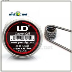 UD Clapton Coil (SS316L, ID4.8X0.35ohm) Клэптон спирали.