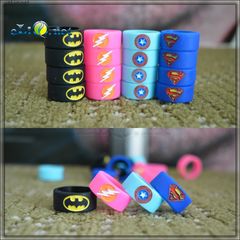 22 мм Batman Vape Band - широкое декоративное силиконовое колечко, препятствующее скольжению эл. сигареты. Бэтмен.