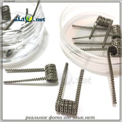 Half Staggered Fused Clapton Coil. 0.27 Ом. Намотка. Фьюзд клептон спираль из кантала.