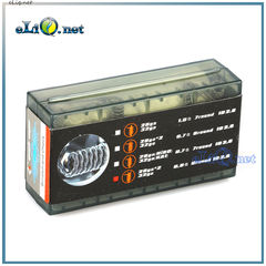 0.9ohm Clapton Coil 28ga*2 + 32ga GeekVape 3in1 DIY Kit .Набор готовые спирали, коттон, кейс для аккумуляторов.