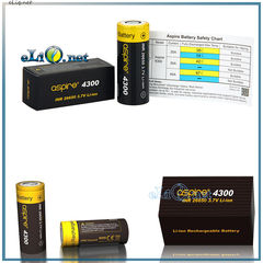 Aspire INR 26650 4300mAh 40A Flat Top Li ion Rechargeable Battery - Высокотоковый аккумулятор