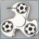Пластиковый серебристый футбольный спиннер Football EDC Hand Fidget Toy