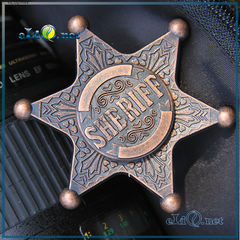 Металлический спиннер значек звезда Шериф Hand Spinner Sheriff Fidget Toy