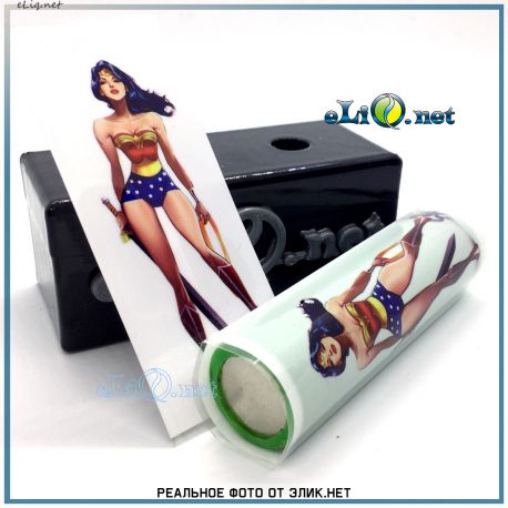 Термоусадка Чудо-женщина для аккумуляторов 18650. Wonder Woman оплетка, термоусадочная пленка