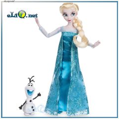 УЦЕНКА! Поющая кукла - принцесса Эльза с Олафом и светящейся снежинкой. Frozen Disney. Холодное сердце Дисней оригинал США
