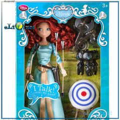 Говорящая кукла Принцесса Мерида с луком, минифигурки. Disney Store Brave Merida Deluxe Talking Doll