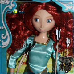 Говорящая кукла Принцесса Мерида с луком, минифигурки. Disney Store Brave Merida Deluxe Talking Doll