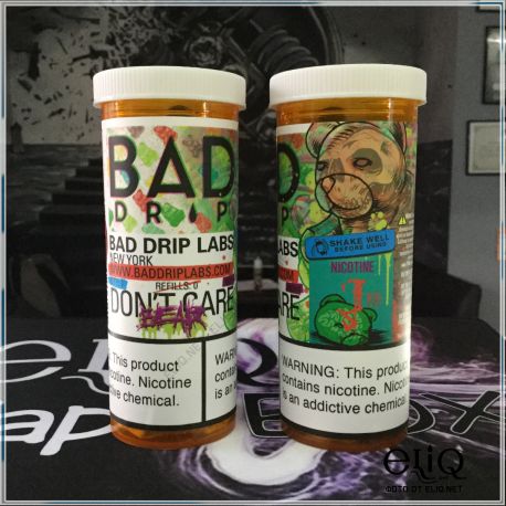 Bad Drip Don’t Care Bear - премиум жидкость для заправки электронных сигарет. США. Груша, персик, дыня, желейные мишки.