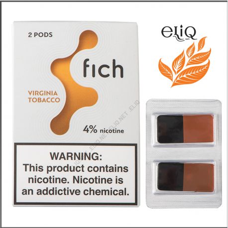 Картриджі Fich Pods Virginia Tobacco для POD-системи Fich 4% 2 шт. (Вірджинія Тобакко)