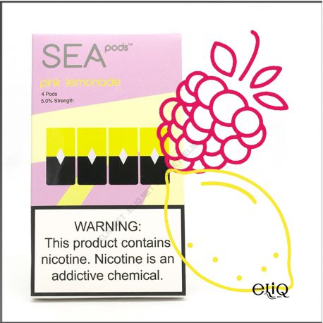 4шт JUUL SEA pods Pink lemonade - Картридж (под) для электронной сигареты Джул лимонад малина