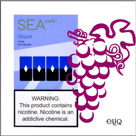 JUUL SEA pods Grape - Картридж (под) для электронной сигареты Джул виноград