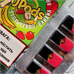 4шт JUUL Upods Strawberry Banana Apple - Картридж (под) для электронной сигареты, Pod-системы Джул клубника, банан, яблоко