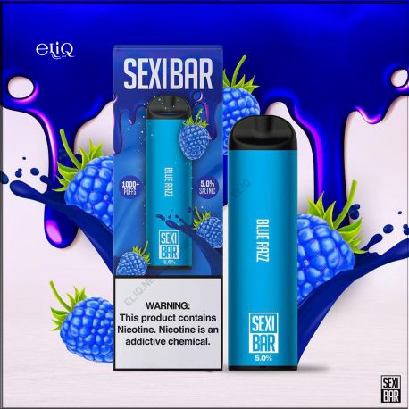 SEXIBAR - Blue Razz Disposable мини-вейп, одноразовая электронная сигарета. Голубая малина