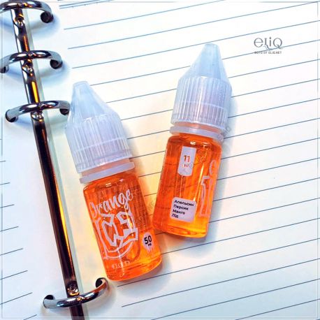 11 мл 50 мг Orange ICE Salt - вейп-жидкость для заправки электронных сигарет. Соль Апельсин, персик, манго