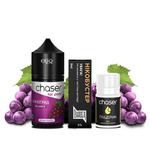 Виноград Chaser For Pods Balance Salt 30мл 50мг - Насичений Смак Соковитого Винограду для Вашого Вейпа