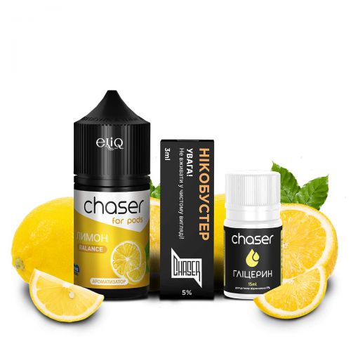 Лимон Chaser For Pods Balance Salt 30мл 50мг - Освіжаючий Смак Цитрусу для Вашого Вейпа