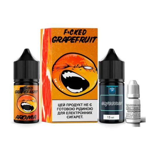 30ml F*cked Liquids Grapefruit SALT. Жидкость для заправки под-систем. Грейпфрут Соль