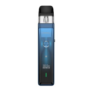 POD-система Vaporesso XROS Pro Blue фронтальний вигляд з картриджем та дисплеєм
