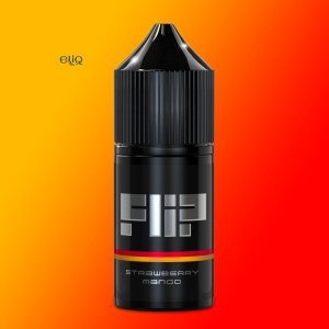 Набір FLIP Strawberry Mango серед свіжої полуниці та манго на тропічному фоні з пальмами