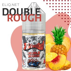 Жидкость TWISTED Double Rough Ликвид Лаб Украина на тропічному фоні з персиками та ананасами