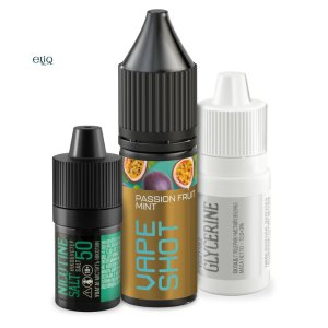 Набір для самозамісу VAPE SHOT Passion Fruit - Mint 15 мл: ароматизатор, гліцерин і нікобустер
