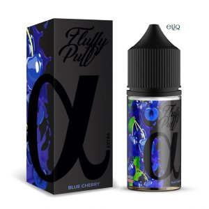 Повний набір компонентів Fluffy Puff Alpha Blue Cherry для приготування рідини синя вишня з нікобустером та гліцерином