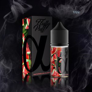 Флаффі Пафф Alpha Watermelon Gummy кавунові жувальні цукерки на vape пар фоні