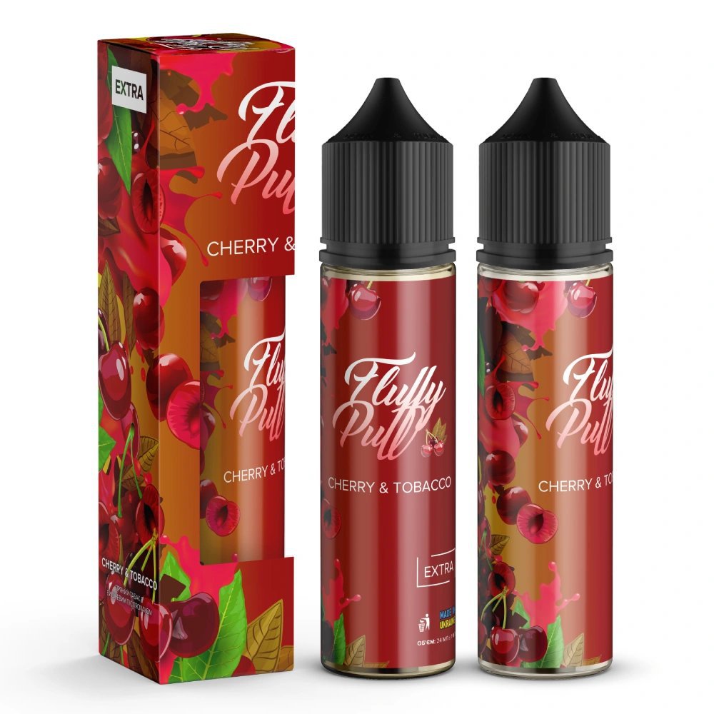 CHERRY TOBACCO Fluffy Puff Salt вишня тютюн набір компонентів великий 60мл упаковка