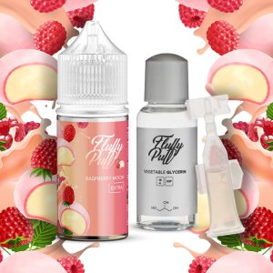 RASPBERRY MOCHI Fluffy Puff Salt 30мл - малинове моті набір компонентів