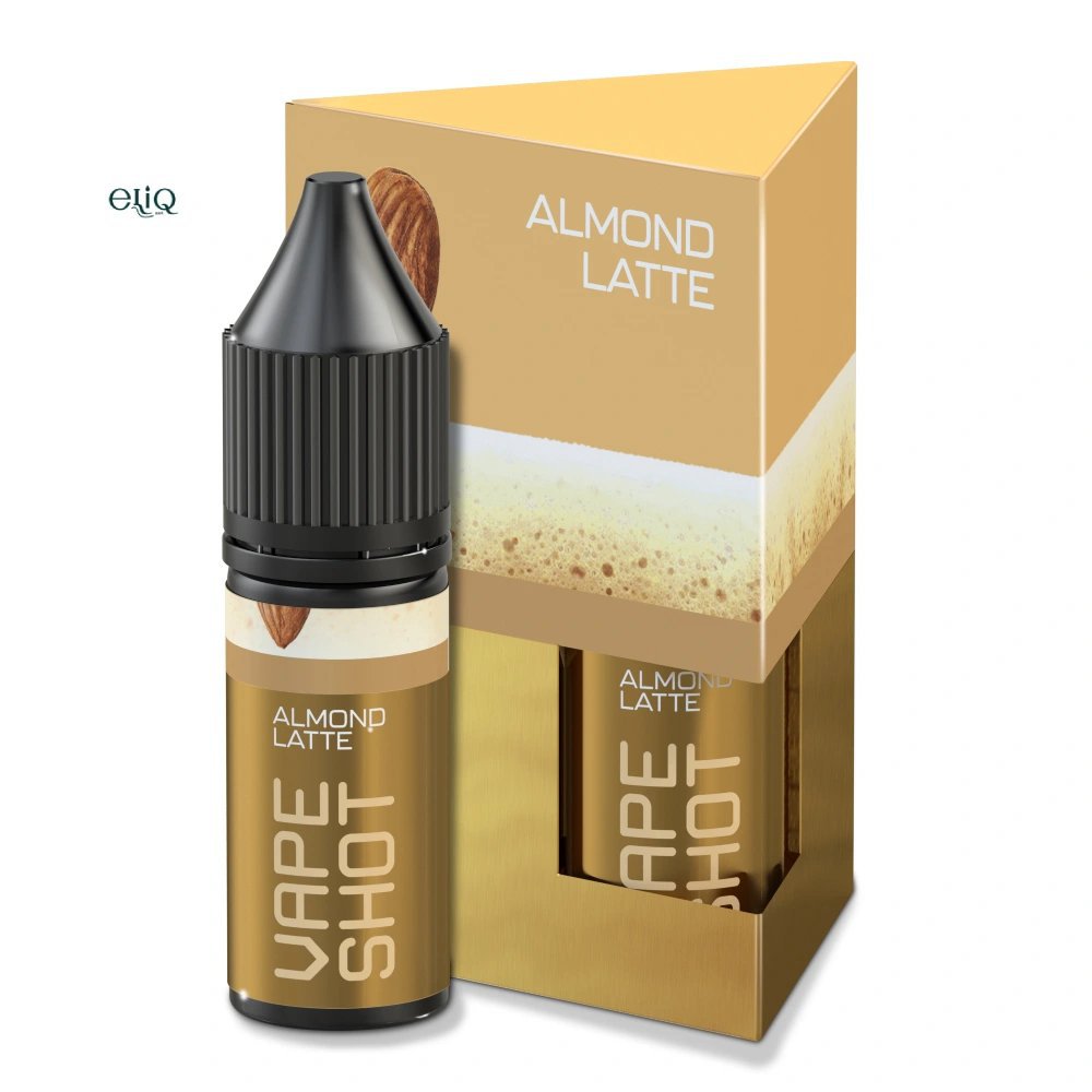 Упаковка готового набору Ліквід Лаб Вейп Шот VAPE SHOT Almond Latte - 15 мл