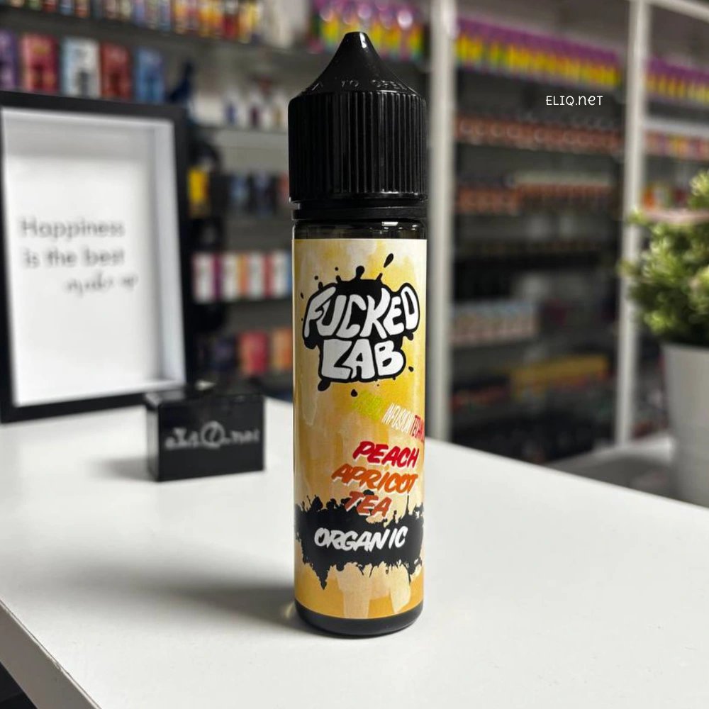 60мл Fucked Lab Organic Peach Apricot Tea на полиці вейпшопу ELIQ | Персик-Абрикос-Чай набір самозаміс 3мг/6мг