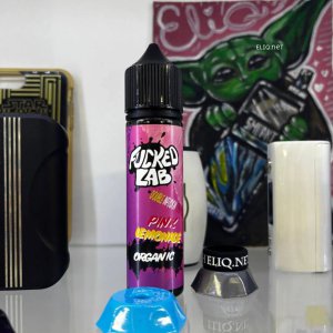Флакон Fucked Lab Organic Pink Lemonade 60мл з концентратом та органічний нікобустер Факед Лаб на полке в Eliq