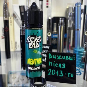 Fucked Lab Organic Menthol Fresh Флакон 60мл з концентратом та органічний нікобустер Факед Лаб в наявності в Eliq