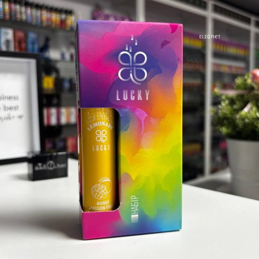 Упаковка набору Liquid Lab Lucky Mango-Passionfruit Lemonade для самостійного приготування рідини в магазині ELIQ.net